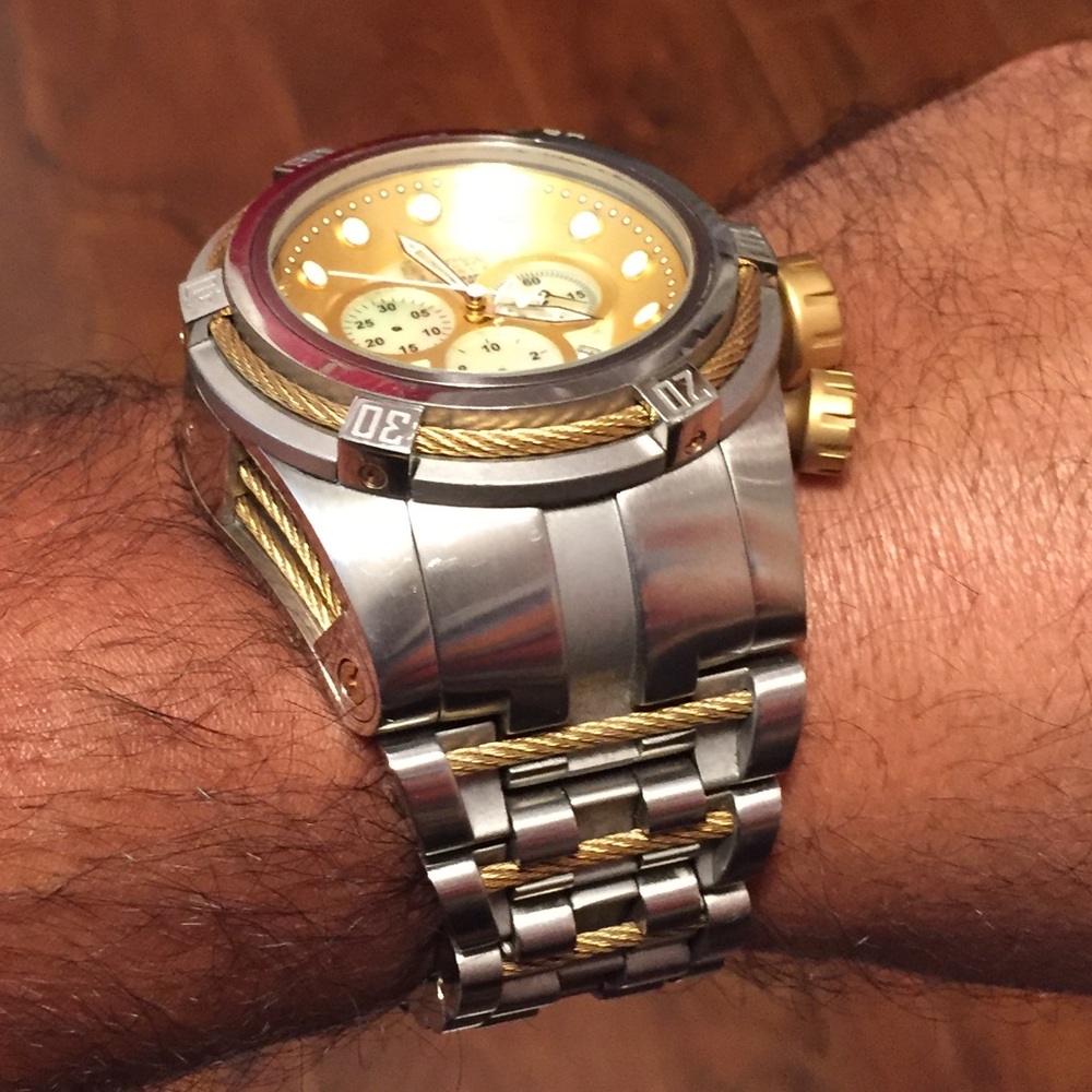 Invicta Reserve 50mm SS Gold/Silver Watch